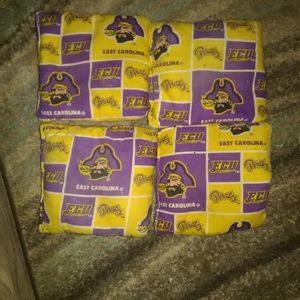 Regulation Size ECU College Team Print Cornhole Bags